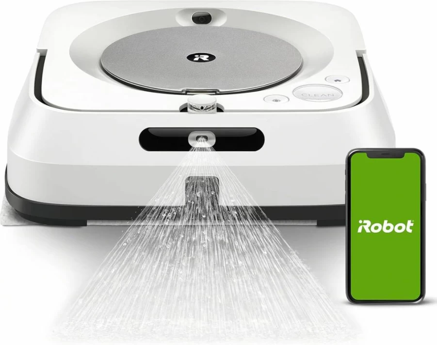iRobot Braava Jet M6 (6012) Smart Robot Mop - Wi-Fi Connected, Precision Jet Spray, Smart Mapping, Works with Alexa, Multi-Room Cleaning, Self-Charging, Black