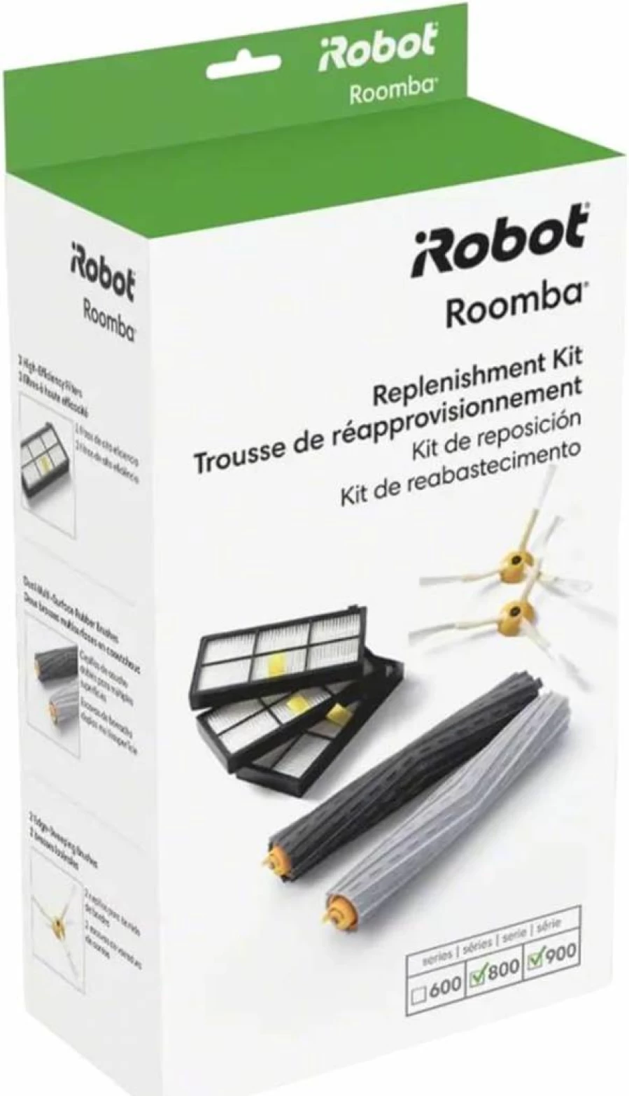 iRobot Roomba 800 & 900 Series Replacement Parts Kit - 3 AeroForce Filters, 2 Side Brushes, 1 Multi-Surface Rubber Brushes Set