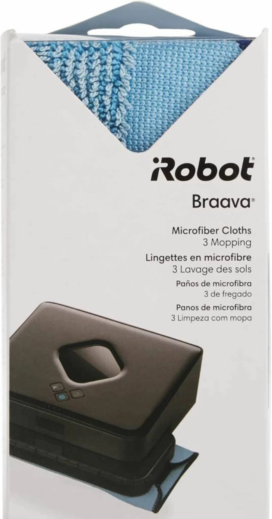 iRobot Braava 300 Series Replacement Microfiber Mopping Pads - 3-Pack Genuine Cleaning Cloths for Braava Jet M6 & 300 Models
