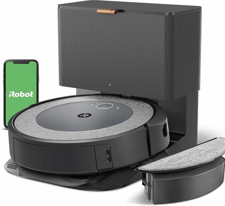 iRobot Roomba i5+ Self-Emptying Robot Vacuum and Mop with Smart Mapping, 60-Day Auto-Dirt Disposal, Alexa Compatibility, Personalized Cleaning