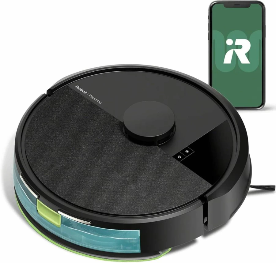 iRobot Roomba 105 Robot Vacuum and Mop Combo with LiDAR Navigation, Powerful Suction, Self-Charging, Smart Carpet Detection, Multiple Cleaning Modes