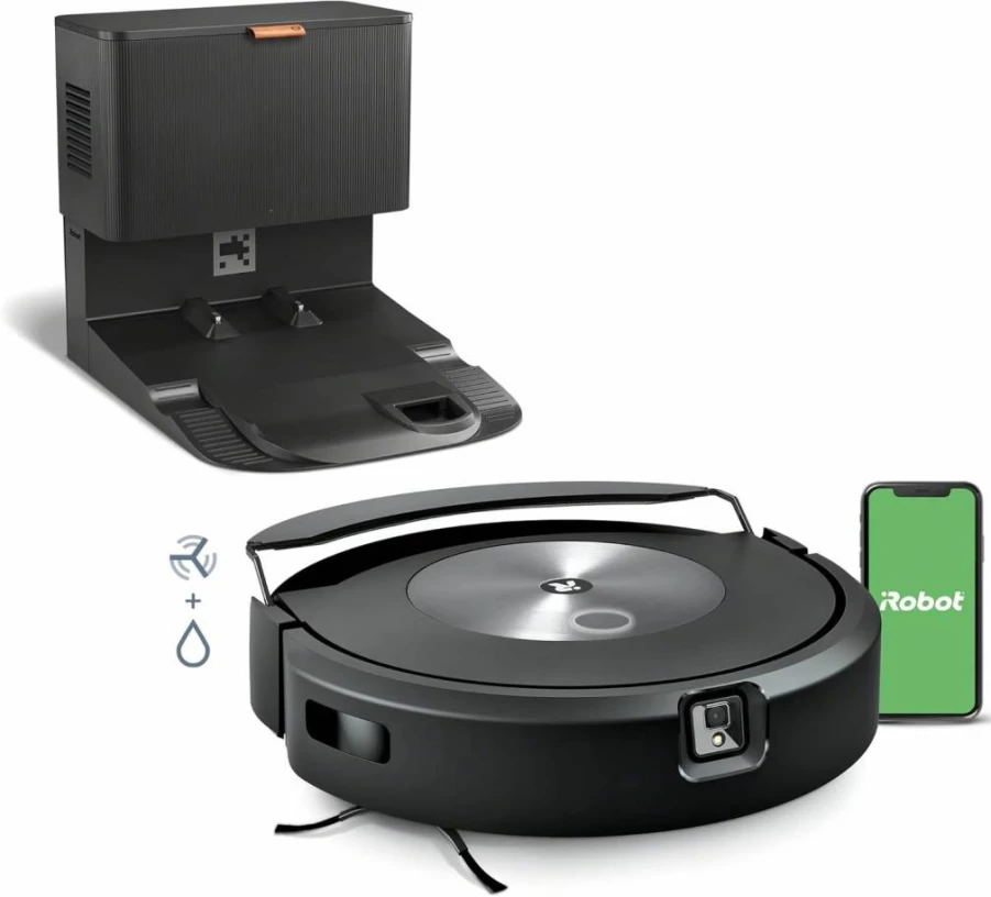 iRobot Roomba Combo J7+ Self-Emptying Robot Vacuum and Mop with Smart Mapping, Obstacle Avoidance, Alexa Compatibility, and Retractable Mop for Pet Hair