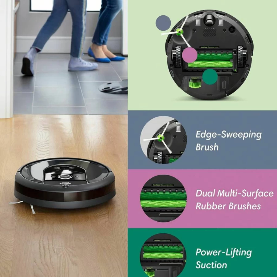 iRobot Roomba Combo J5+ Self-Emptying Robot Vacuum and Mop with Smart Mapping, Pet Waste Avoidance, 60-Day Auto Empty, Alexa Compatibility