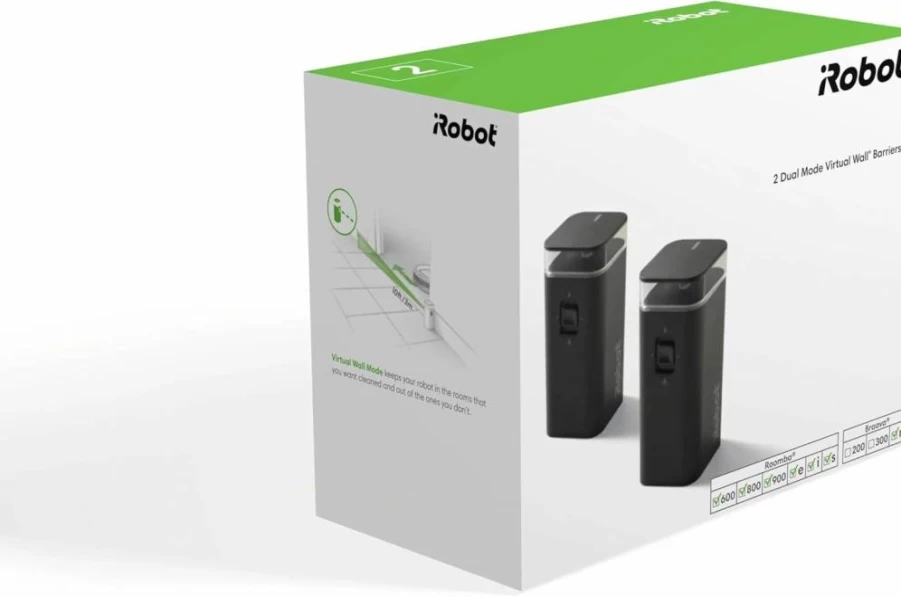 iRobot Roomba 600 700 800 900 Series Compatible Dual Mode Virtual Wall Barrier - Genuine Replacement Part 4636429 (Black)