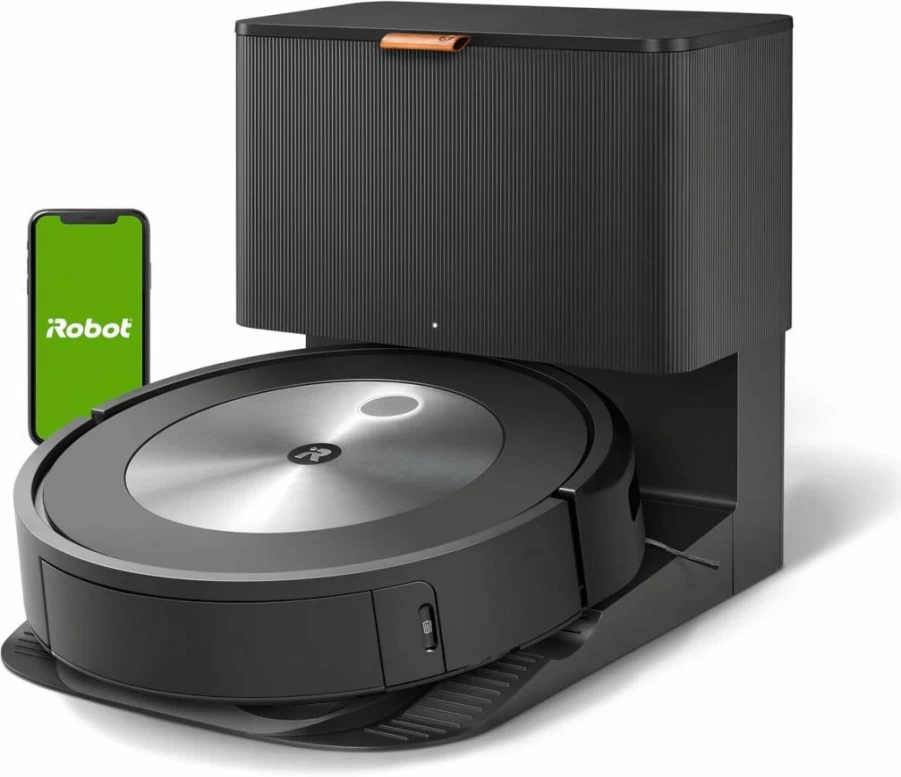 iRobot Roomba j7+ (7550) Self-Emptying Robot Vacuum - Smart Mapping, Pet Waste Avoidance, 60-Day Auto Dirt Disposal, Wi-Fi Connected