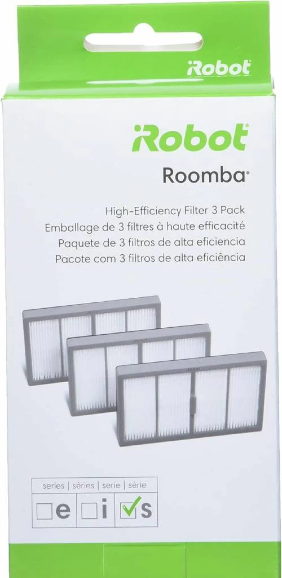 iRobot Roomba S Series Replacement Filters - 3-Pack High-Efficiency Air Filters, Genuine OEM Parts