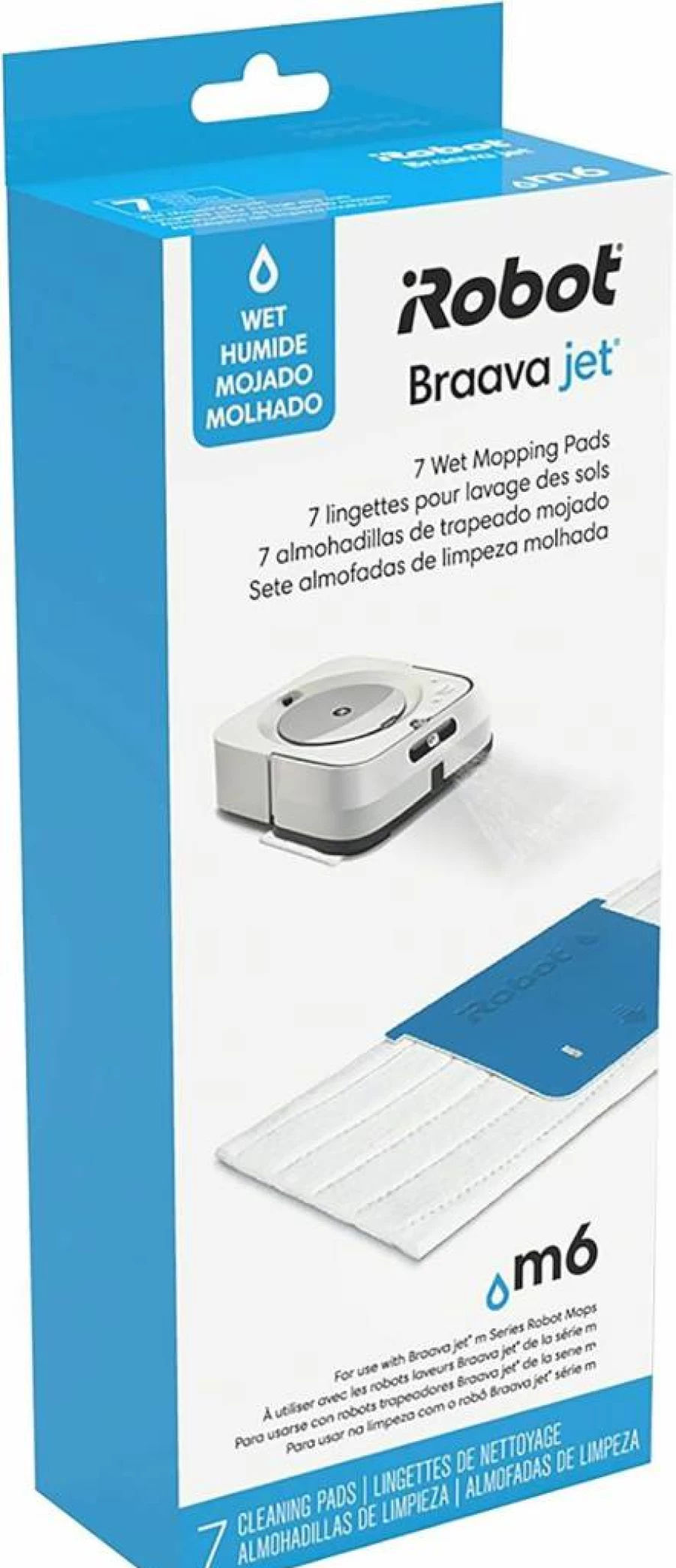 iRobot Braava Jet M Series Replacement Wet Mopping Pads - 7 Pack, Genuine OEM Parts for Optimal Cleaning Performance